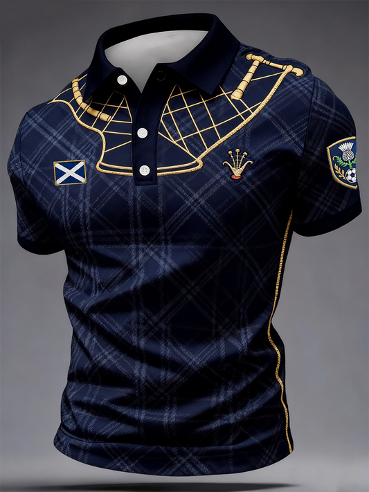 Men's UK Football Lover Scotland Printed polo shirt