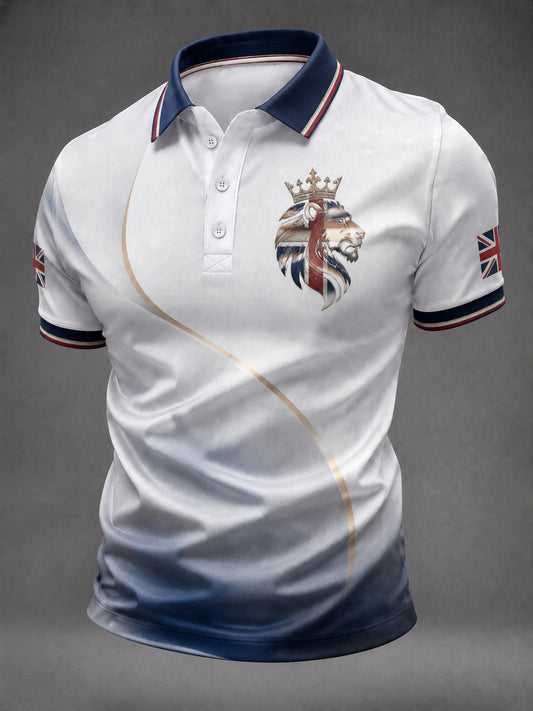 Men's The British Flag Lion Printed Shirt