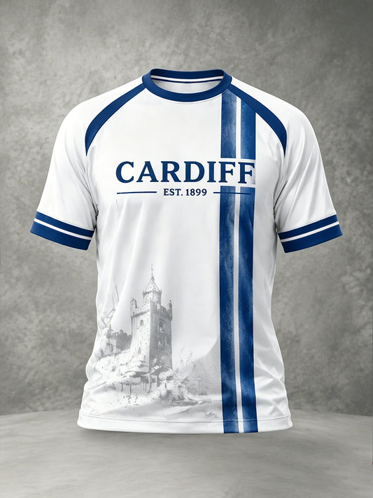 Men's Cardiff City Football Lover Printed Casual short sleeves t-shirt
