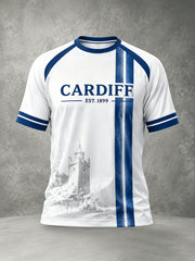 Men's Cardiff City Football Lover Printed Casual short sleeves t-shirt