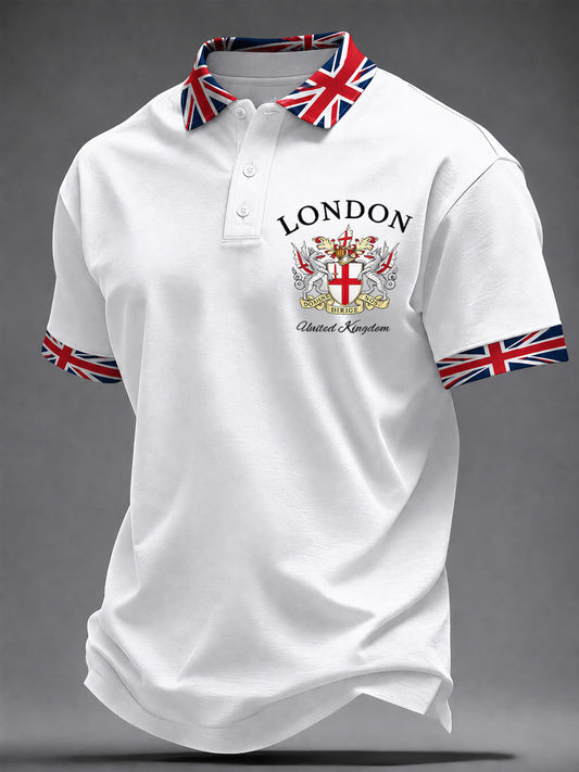 Men's British Print Casual Shirt