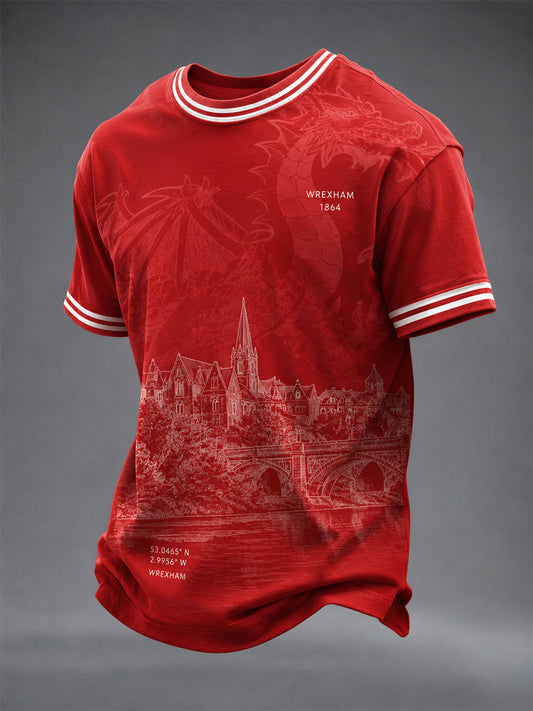 Men's Wrexham Football Lover Lover Printed T-shirt