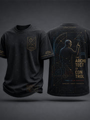 Men's The Architect of Control Coach Football Lover Printed T-shirt