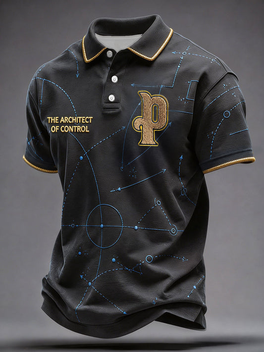 Men's The Architect of Control Coach Football Lover Printed Casual Tops