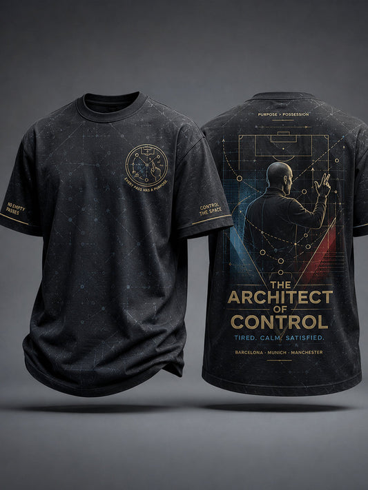 Men's The Architect of Control Coach Football Lover Printed T-shirt