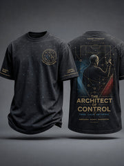 Men's The Architect of Control Coach Football Lover Printed T-shirt