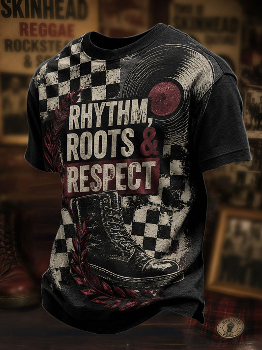 Men's UK Culture Art Music Lover Printed T-shirt
