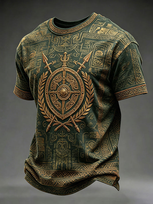 Men's Celtic Print Casual T-shirt