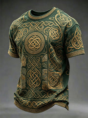 Men's Celtic Print Casual T-shirt
