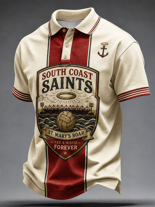 Men's South Coast Red Army Football Lover Printed Casual Tops