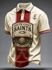 Men's South Coast Red Army Football Lover Printed Casual Tops