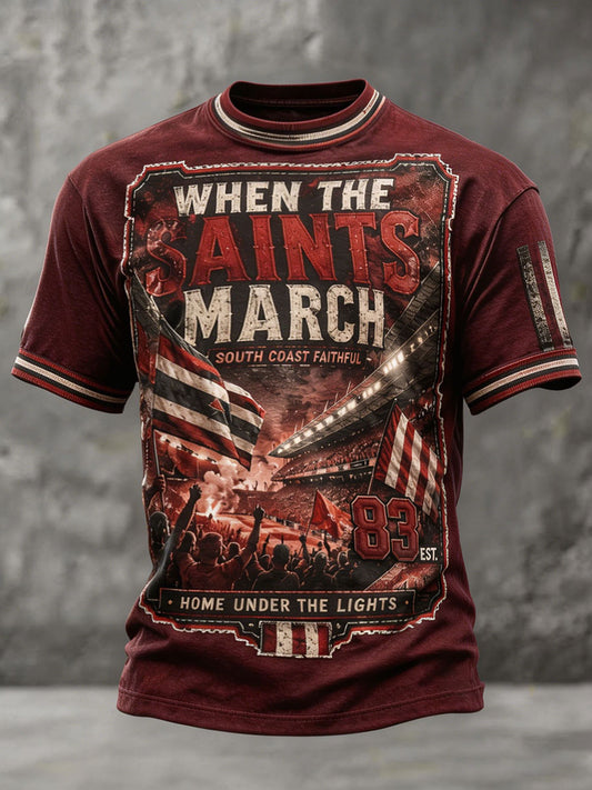 Men's South Coast Red Army Football Lover Printed T-shirt
