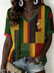 Women's Reggae V-Neck T-Shirt
