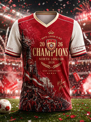 Men's Gift For Football Fans Print Casual V-Neck Tee