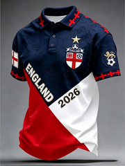 Men's UK Football Lover England Printed polo shirt