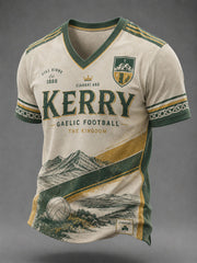 Men's Gaelic Football Kerry V-neck T-shirt