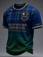 Men's Scotland Football Lover Green Faith Printed T-shirt