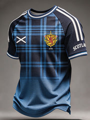 Men's Scotland Football Lover Green Faith Printed T-shirt