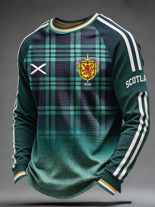 Men's Scotland Football Lover Green Faith Printed Sweatshirt