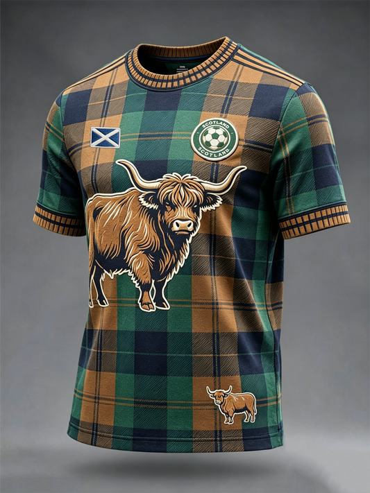 Men's UK Football Lover Scotland Printed short sleeves t-shirt