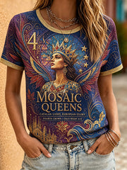 Women's Barcelona Europe Queen Printed T-shirt