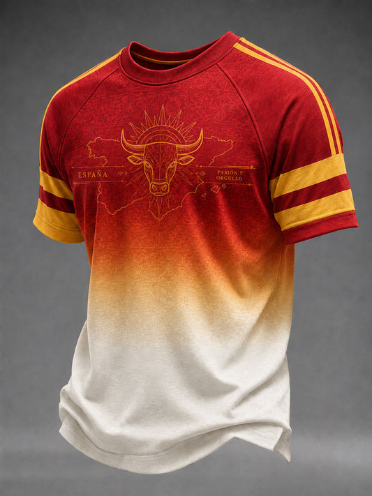 Men's Spain Football Short Sleeves T-shirt