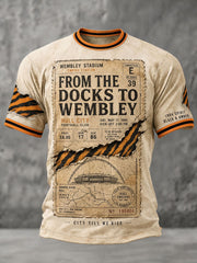 Men's Tigers Art Football Lover Printed T-shirt