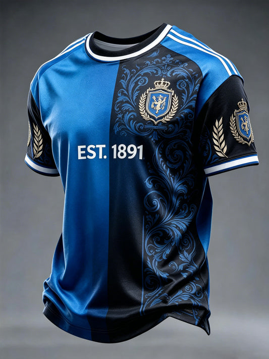 Men's  Football Lover Printed T-shirt