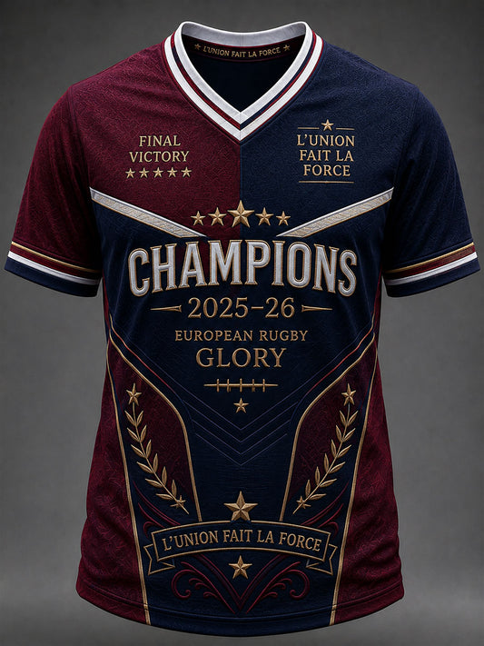 Men's Back 2 Back Champions V-neck T-shirt