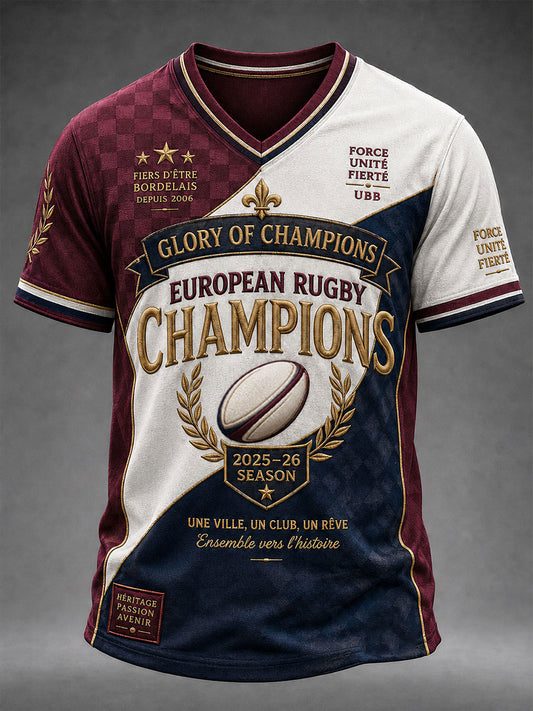 Men's Back 2 Back Champions V-neck T-shirt