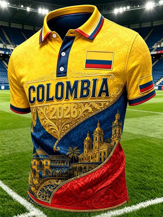 Men's Colombian football casual unisex T-shirt