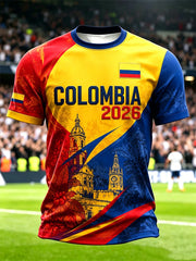 Men's Colombian football casual unisex T-shirt