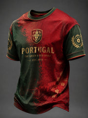 Men's Portuguese Football Printed T-shirt