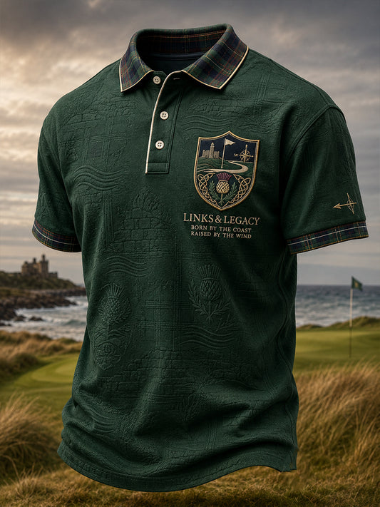 Men's Scotland Golf Lover Printed Casual Tops