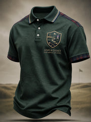 Men's Scotland Golf Lover Printed Casual Tops