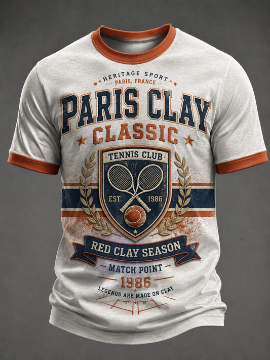 Men's Championnats Internationaux de France de Tennis Printed T-shirt