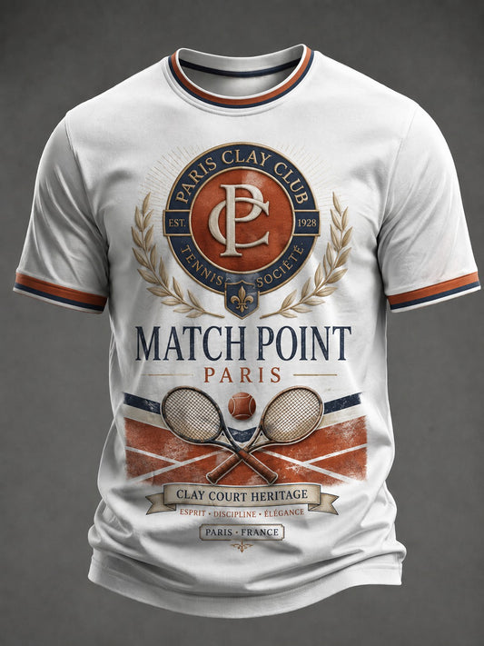 Men's Championnats Internationaux de France de Tennis Printed T-shirt