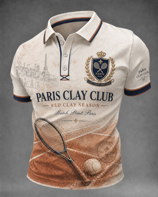 Men's Championnats Internationaux de France de Tennis Printed Shirt