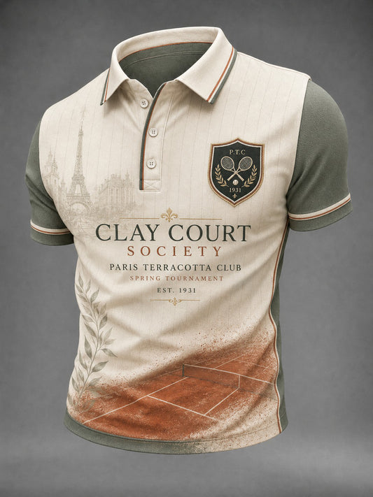 Men's Championnats Internationaux de France de Tennis Printed Shirt
