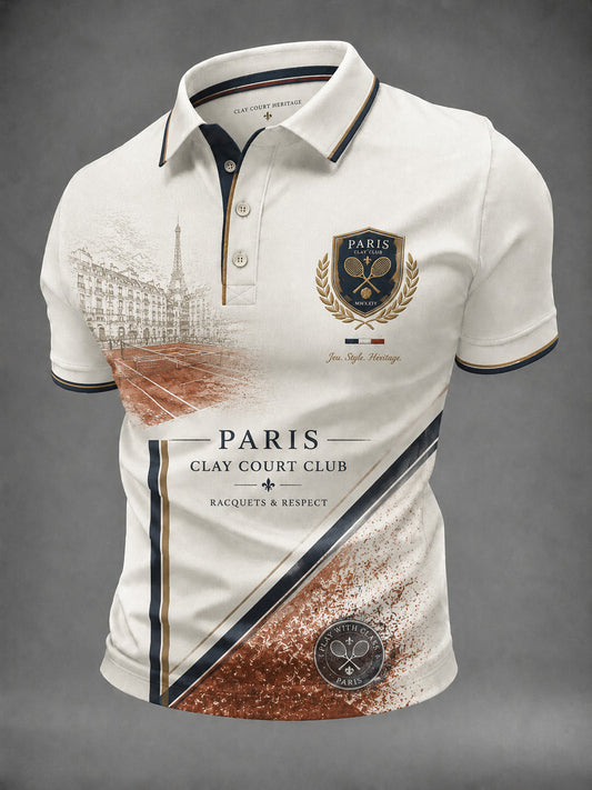 Men's Championnats Internationaux de France de Tennis Printed Shirt