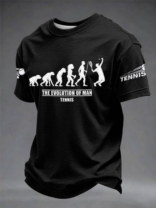 Men's"The Evolution Of Man" Wimbledon Sports Unisex Casual T-shirt