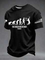 Men's"The Evolution Of Man" Wimbledon Sports Unisex Casual T-shirt