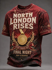 Men's North London Football Lover Printed T-shirt
