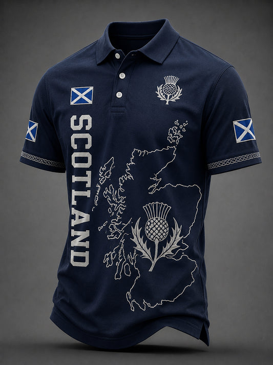 Men's Scotland Art Printed Short Sleeve Top