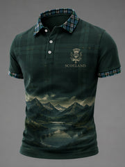 Men's Alba gu bràth Tartan Print Casual Polo