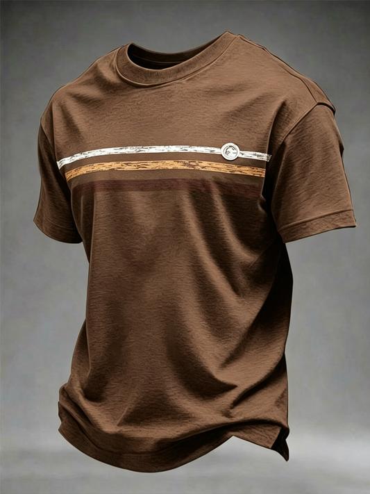 Herren Retro-T-Shirt mit kurzen Ärmeln
