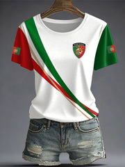 Women's Portuguese Football Printed T-shirt