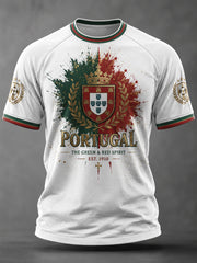 Men's Portuguese Football Printed Casual short sleeves t-shirt