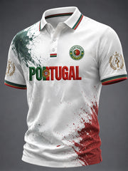 Men's Portuguese Football Print Casual Top