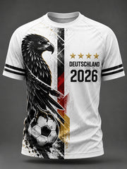 Men's German Football Fan Print short sleeve t-shirt